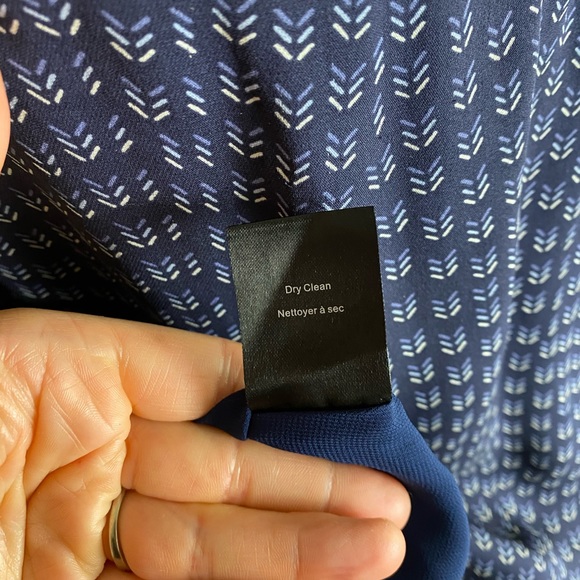 Aritzia BABATON Silk Draped V-Neck Dress Blue XS - Picture 7 of 10